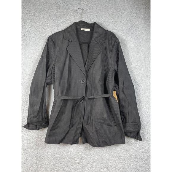Coldwater Creek Channel Quilted Jacket Black Women's Size 20 NWT - Picture 1 of 9